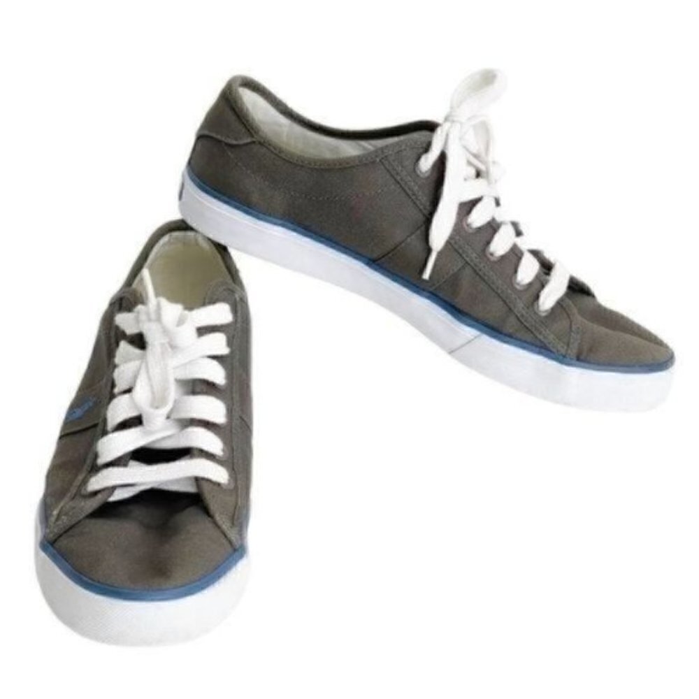 Polo Ralph Lauren Mens Clifton Sneakers Gray 00001629 Lace Up Low Top Size 10 D